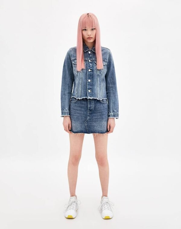 Ripped denim jacket - Image 3